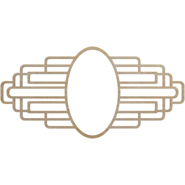 Ekena Millwork Elizabeth Wood Fretwork Pierced Ceiling Medallion, Hickory, 18"W x 9"H x 5"IW x 8 1/2"IH x 1/4"T CMWP18X09X0250EBHI - main